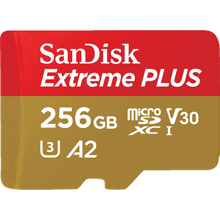 SANDISK Elite Extreme® PLUS UHS-I, Micro-SDXC Speicherkarte, 256 GB, 200 MB/s, A2-Klasse, temperaturbeständig, wasserdicht