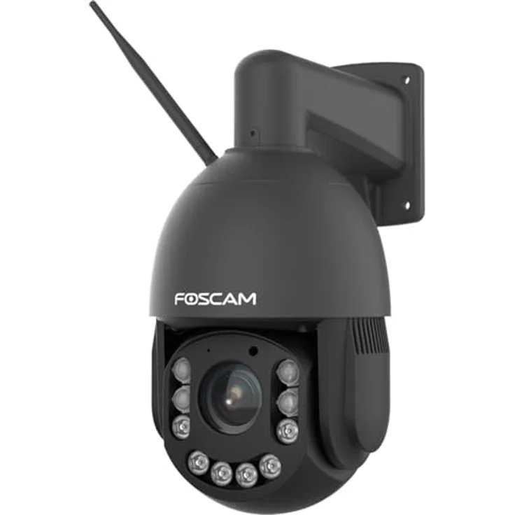 Foscam SD4H 4 MP Dualband WLAN PTZ Dome Überwachungskamera mit 18-fachem optischem Zoom, Personen- und Fahrzeugerkennung, automatischer Verfolgung (schwarz) – Bild 1