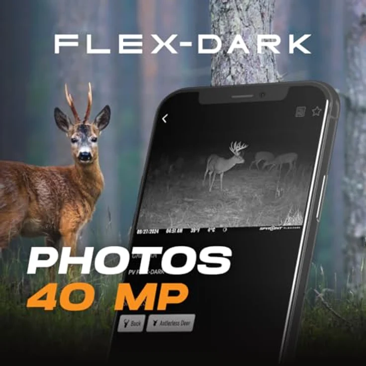 Spypoint FLEX-DARK, Wildkamera Twin Pack mit 40 MP Auflösung, 1080p Full HD Video und 30 m Reichweite – Bild 4