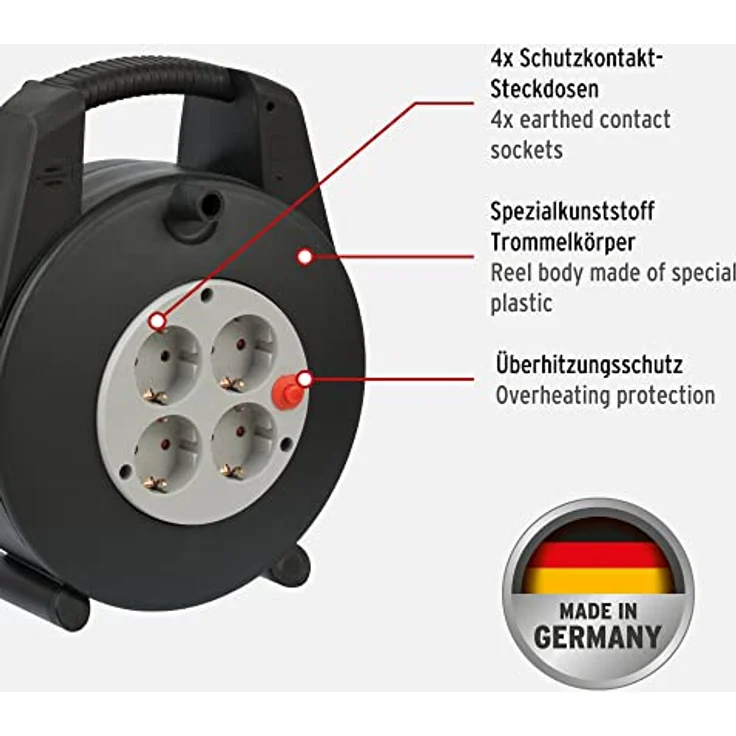 Brennenstuhl Kabelbox Vario Line, schwarz/lichtgrau, 15 m – Bild 2