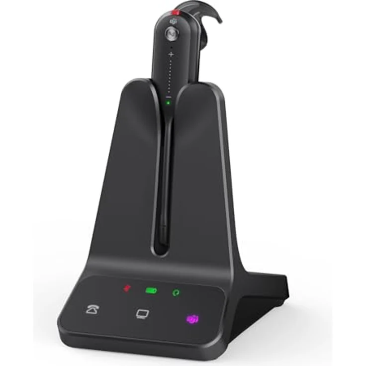 Yealink WH63 E2, DECT Wireless Headset mit Mikrofon, Teams Zertifiziert, Einohr, 2x Noise Cancelling Mic, 607 Ft Reichweite, 8H Sprechzeit, 3 Tragevarianten – Bild 1