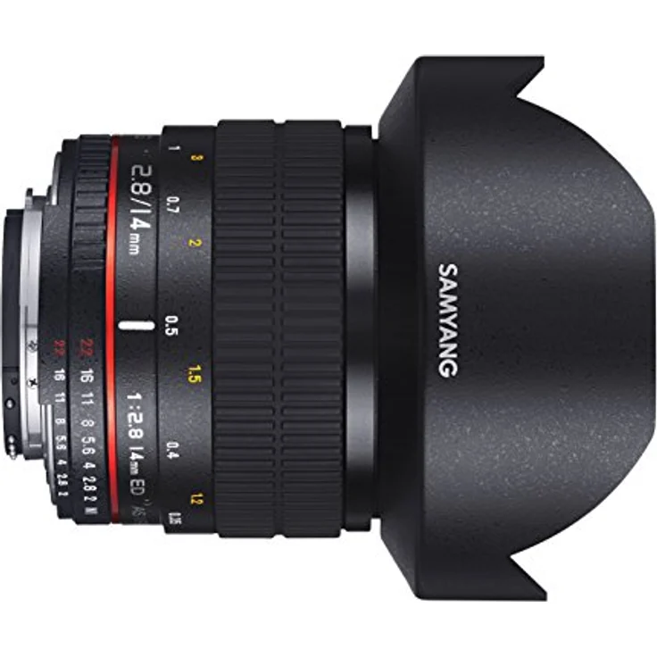 Samyang 14-2,8 Objektiv DSLR Canon EF AE manueller Fokus automatischer Blendenring Fotoobjektiv, Weitwinkelobjektiv schwarz – Bild 2
