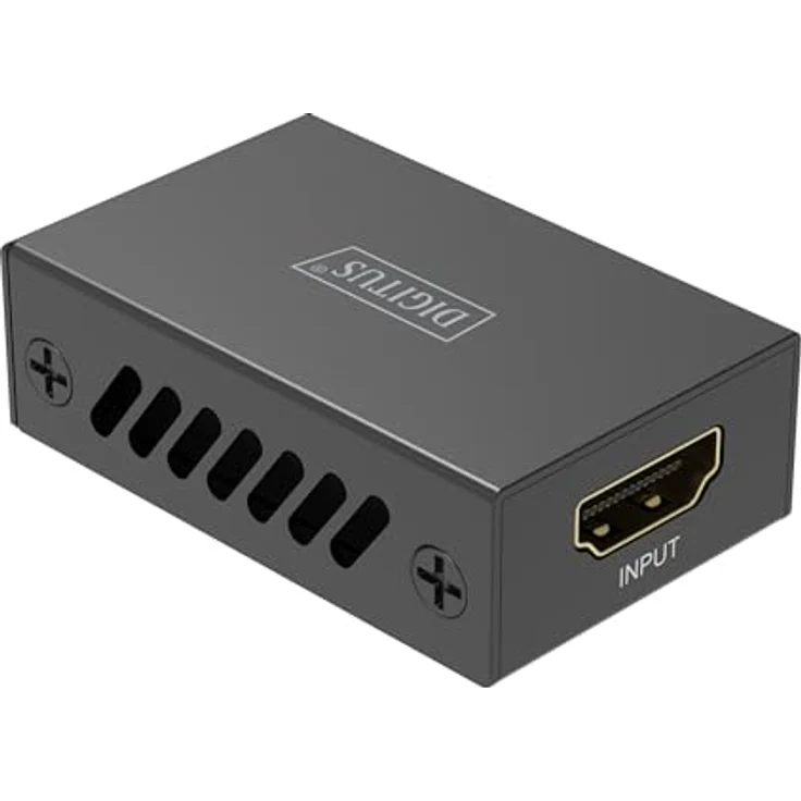 DIGITUS DS-55341 HDMI Repeater – UHD 8K/60 Hz (HDTV: 7680 × 4320p) Max. 10 m – UHD 4K/60 Hz Max. 13 m – Signalverstärker, HDMI 2.1, HDCP 2.3, Deep Color, DTS, Dolby Digital, LPCM – Power: USB-C, Ultra-Slim Design – Bild 1