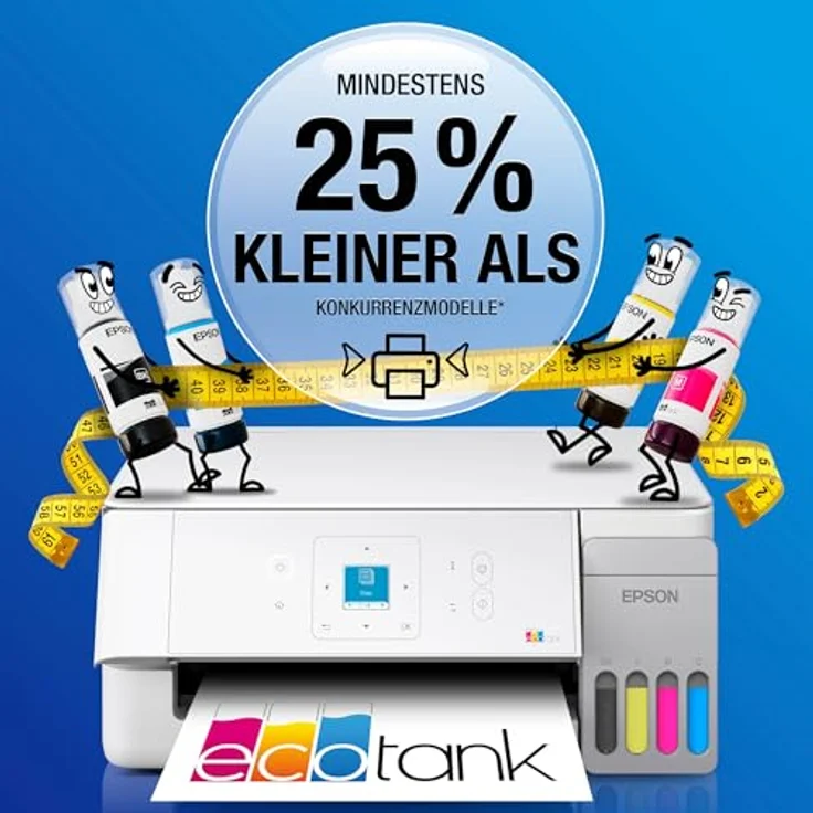 Epson EcoTank ET-2926, Multifunktionsdrucker Tintenstrahl A4 mit WLAN, Druck-, Scan- und Kopierfunktion, bis 5760 x 1440 dpi – Bild 4