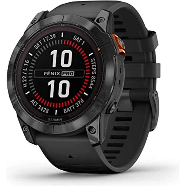 Garmin fenix 7 Pro – GPS-Multisport-Smartwatch mit Farbdisplay und Touch-/Tastenbedienung, TOPO-Karten, über 60 vorinstallierte Sport-Apps, Garmin Music und Garmin Pay – Bild 1