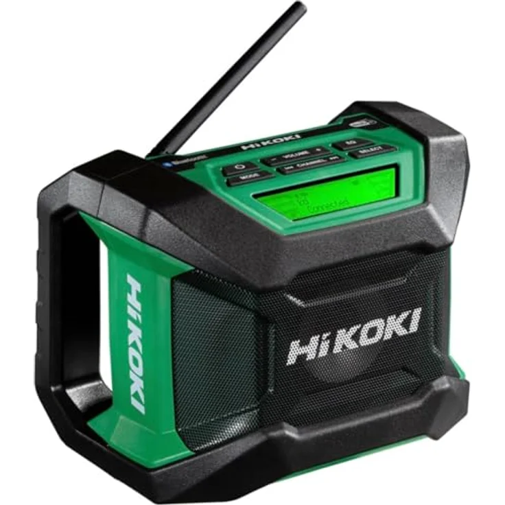 HiKOKI Akku-Baustellenradio UR18DA, Schnurloses Radio mit DAB+ Empfang und Bluetooth, schwarz – Bild 2