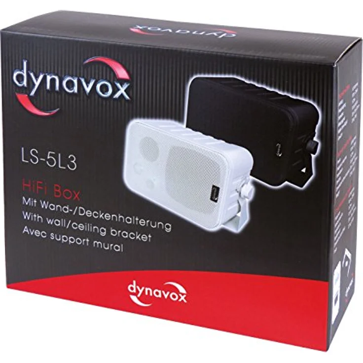 Dynavox 3-Wege Lautsprecher Mit Halterung Schwarz Wandlautsprecher - 60 Watt - schwarz – Bild 6