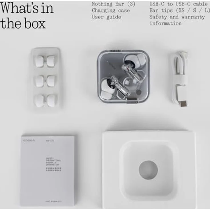 NOTHING Ear (3), In-ear Kopfhörer mit Bluetooth in Weiß – Bild 10