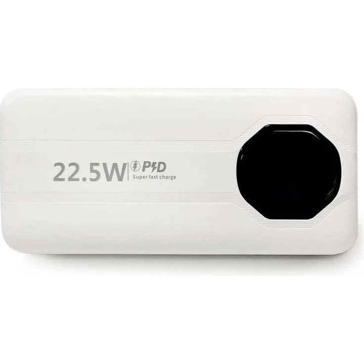 SiGN Powerbank mit integrierten Kabeln, 20000 mAh - Weiß