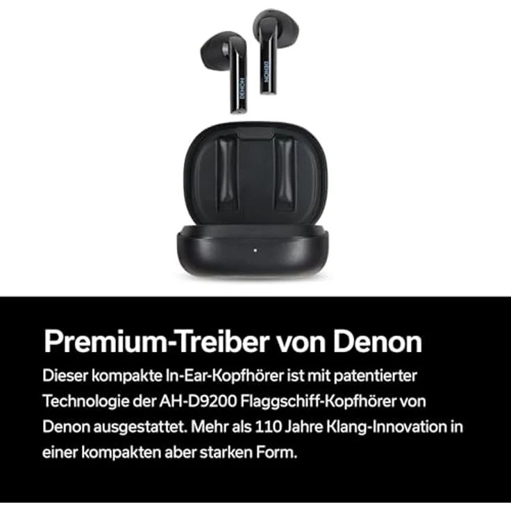 Denon AH-C500W, True Wireless In-Ear-Kopfhörer mit IPX4 Wasserresistenz, Multipoint-Konnektivität und kabellosem Laden – Schwarz – Bild 4