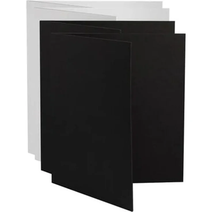 V-Flat World Tabletop V-Flats Medium 20' x 35', 2 x weiße und 2 x schwarze Schaumstoffplatten für Stillleben-Fotografie