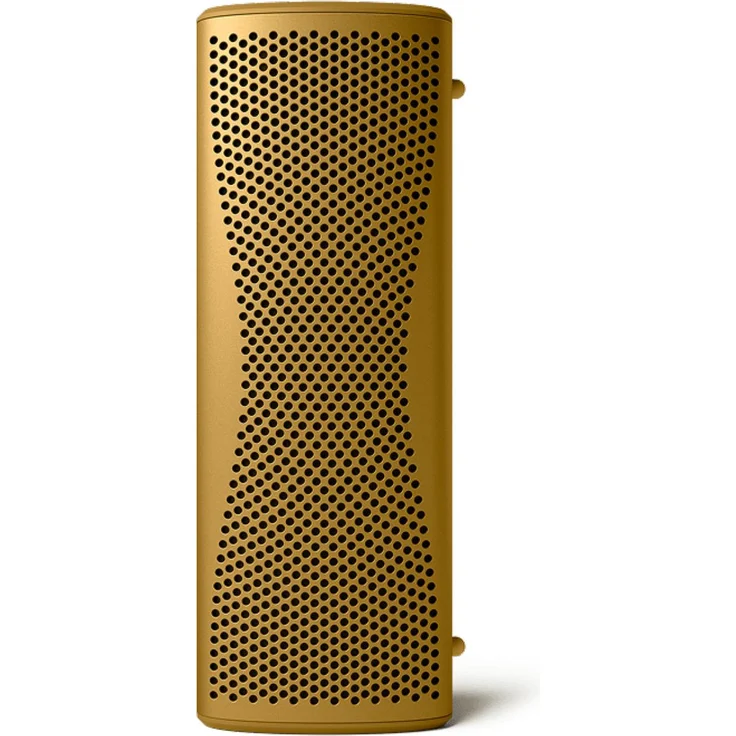 KEF Muo HiFi Bluetooth Lautsprecher, tragbarer Lautsprecher mit vielschichtigem Sound, Gold (Amber Haze)