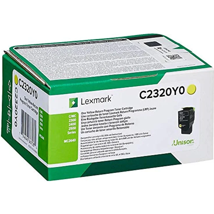 Lexmark - Gelb - Original - Tonerpatrone LCCP, LRP - für Lexmark C2325dw, C2425dw, C2535dw, MC2325adw, MC2425adw, MC2535adwe, MC2640adwe (C2320Y0) – Bild 2