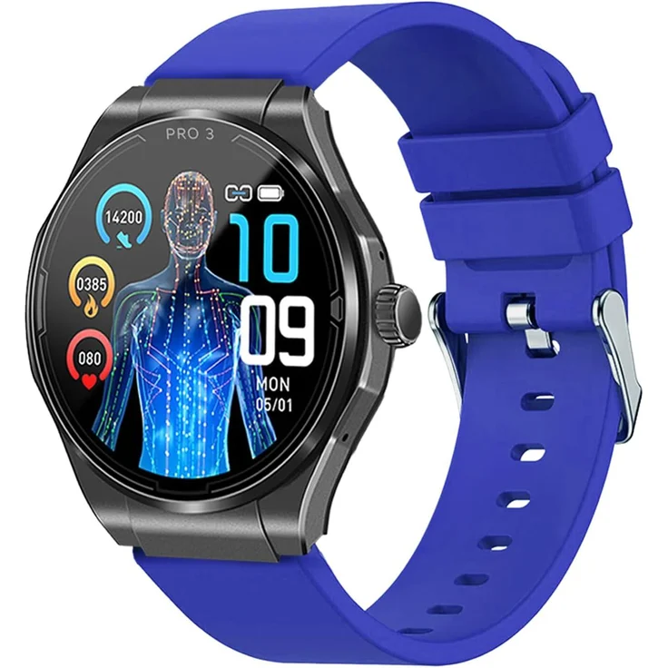 Knauermann PRO 3 2024 Smartwatch mit Herzgesundheitsfunktionen und Notrufsystem für Android und iOS