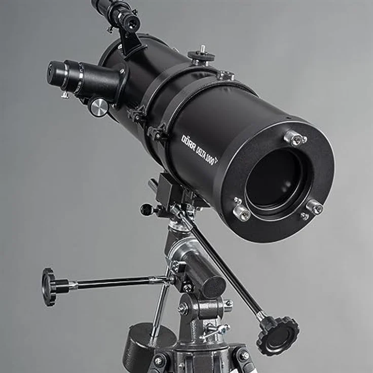 Dörr Delta 1000, Reflektor-Teleskop mit 1000 mm Brennweite und 500-facher Vergrößerung, komplett ausgestattet mit Stativ und Zubehör – Bild 3