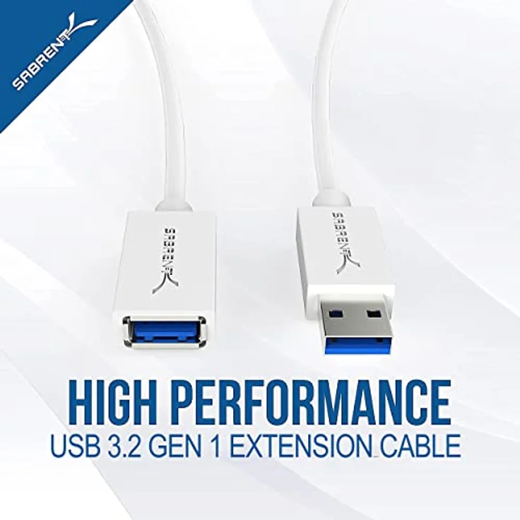 Sabrent USB Kabel 22 AWG USB 3.0 Verlängerungskabel - A-Stecker auf A-Buchse [Weiß] 1.80 Meter (CB-306W) - Preisvergleich – Bild 2