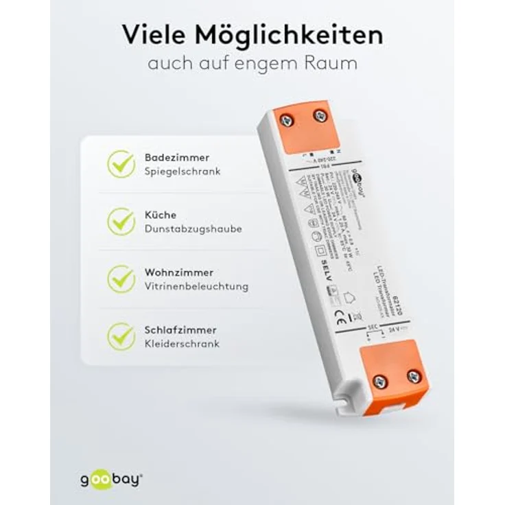 Goobay LED-Trafo 24 V (DC)-30 W Dimmbar, 24 V DC für LEDs bis 30W Gesamtlast – Bild 6
