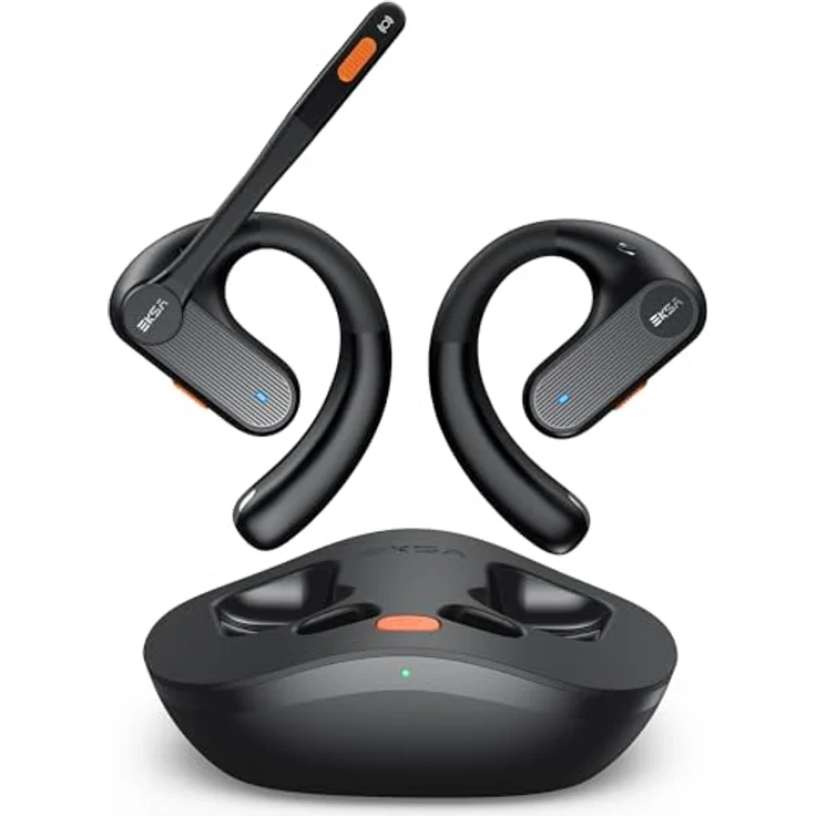 EKSA S30 Open Ear Bluetooth Kopfhörer, Bluetooth 5.3, 70 Stunden Akku, ENC Mikrofon, IPX5 wasserdicht, tiefer Bass für Büroarbeit und Sport – Bild 1