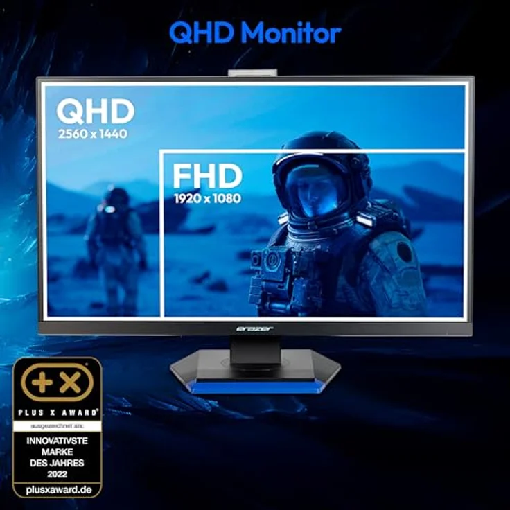 ERAZER Spectator X40 (MD 21727) 68,6 cm (27 Zoll) QHD HDR10 Gaming Monitor (180Hz, 1440p, Adaptive Sync, 16:9, 1ms, HDMI, Display Port) in Schwarz – Bild 2
