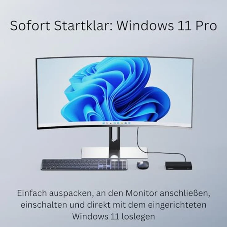 Orbsmart AW-16L Mini-PC, passiver Bürocomputer mit Intel N150, 8 GB RAM, 256 GB HDD, Windows 11 Pro, bis zu 3 Monitore, WiFi 6, lautlos – Bild 4