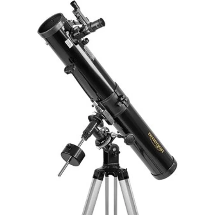 Omegon Teleskop N 76/900 EQ-2, Spiegelteleskop mit 76mm Öffnung und 900mm Brennweite, für detaillierte Mond- und Planetenbeobachtungen, inklusive EQ-2 Montierung
