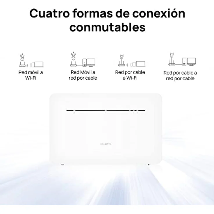 HUAWEI 4G+ 4G Wi-Fi Lte Cat. 7 Hotspot-Mobilfunkrouter, Download-Geschwindigkeit bis zu 300 Mbit/s, AC1300-Dualband-WLAN, 4 Gigabit-Ethernet-Ports, weiß, automatische Auswahl und Beamforming – Bild 3