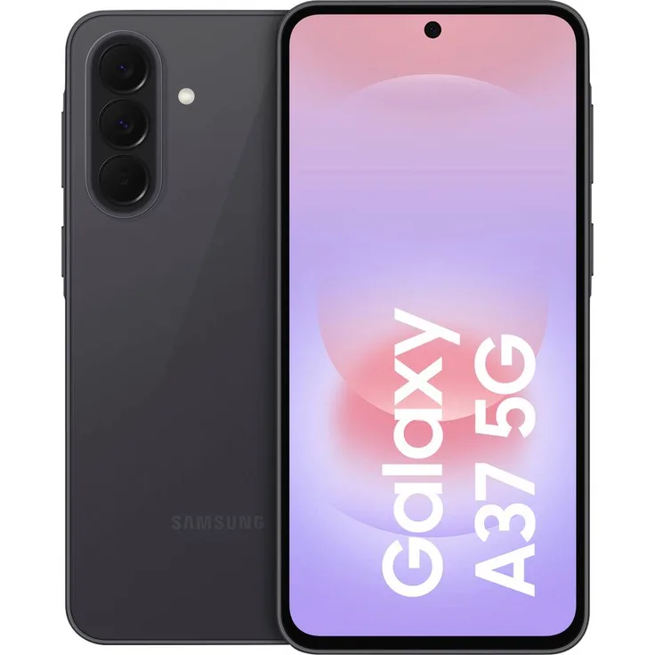 Samsung Galaxy A37 5G, Smartphone mit 256GB Speicher, 50 MP Kamera, IP68, Awesome Charcoal, 6.7 Zoll