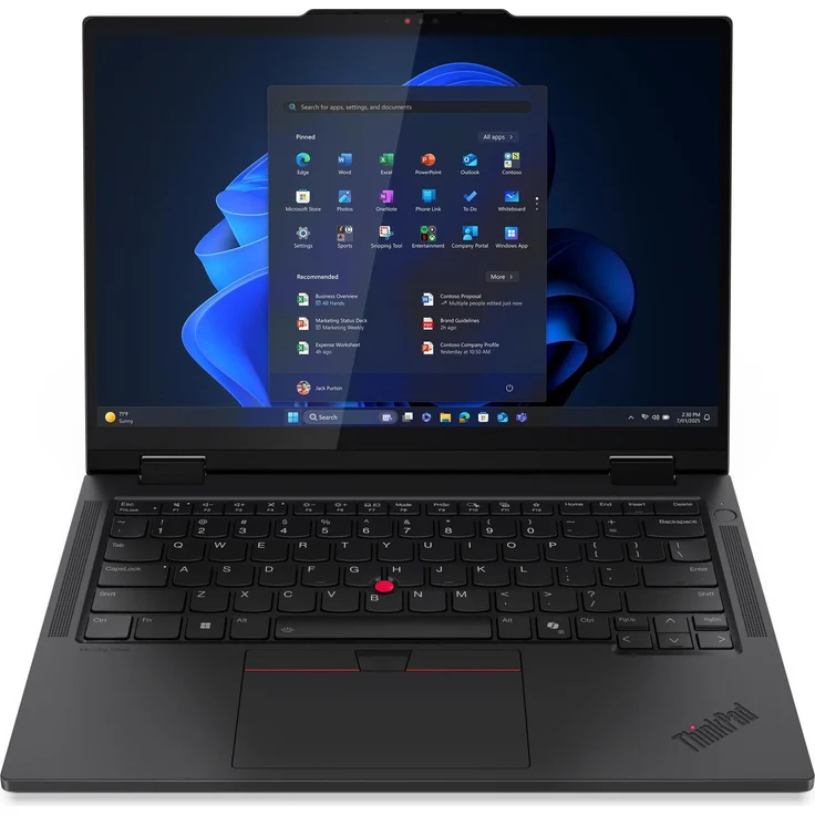 Lenovo ThinkPad T14s 2-in-1 Gen 1, 14" Convertible Laptop mit Intel Core Ultra 7, 32 GB RAM, 1 TB SSD, WUXGA-Touchscreen, Schwarz – Bild 1