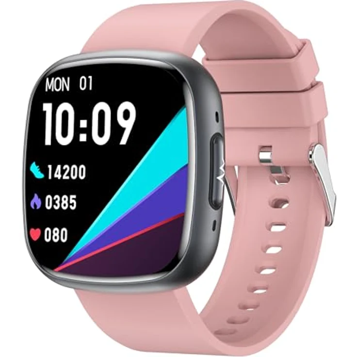 Knauermann Neo 2, Smartwatch mit Fitness-Tracking und Benachrichtigungsfunktionen, schwarz – Bild 2