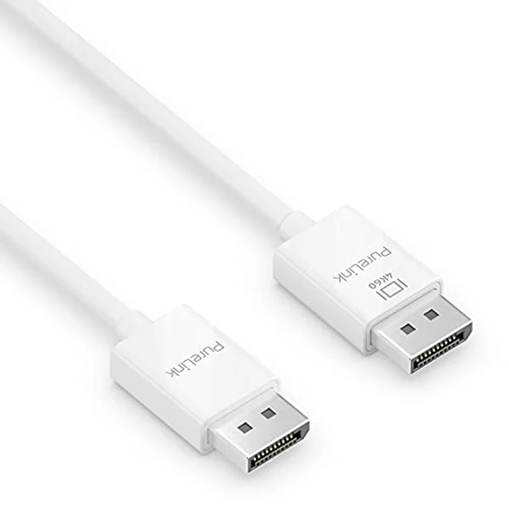 PureLink DisplayPort 1.3 Kabel, 4K Ultra HD 60Hz, 21,6GB/s Bandbreite, vergoldete Steckkontakte, 1,50m, weiß – Bild 1