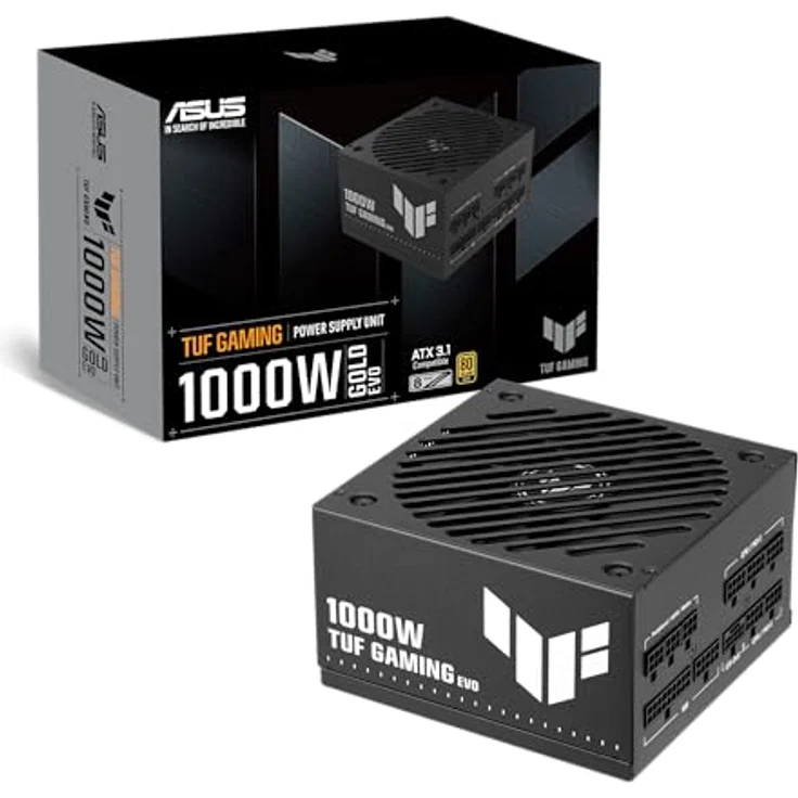 ASUS TUF Gaming 1000W Gold EVO Gaming Netzteil, 80 Plus Gold zertifiziert, ATX 3.1-kompatibel, militärische Kondensatoren, langlebige Lüfter mit Doppelkugellager – Bild 1