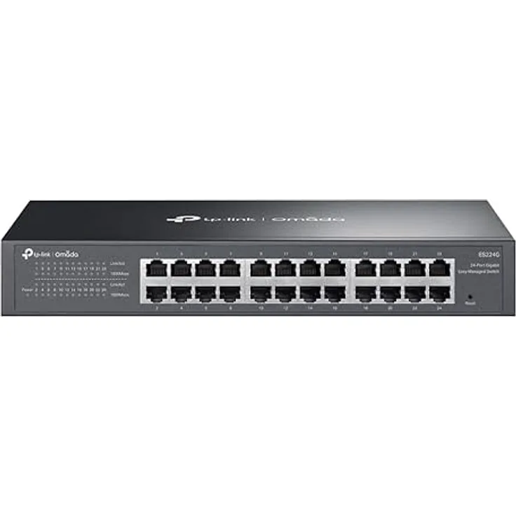 TP-Link Omada ES224G, 24-Port Gigabit Managed Switch mit Layer 2 Switching und QoS, Schwarz