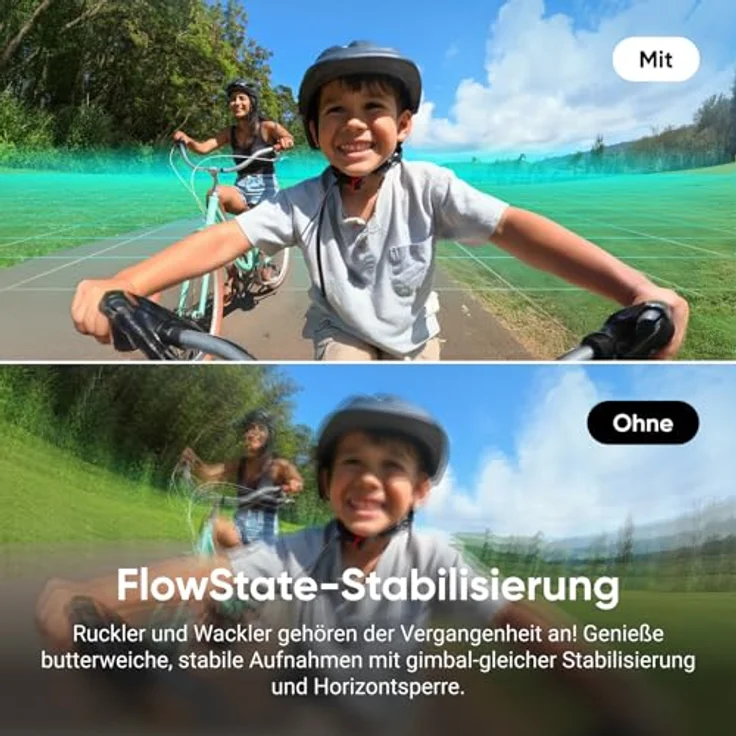 Insta360 GO 3S Fahrrad-POV-Bundle, Tragbare 4K Mini-Kamera mit 128 GB, Weiß, FlowState-Stabilisierung, 140 min Akku, 10 m wasserdicht, KI-Bearbeitung, Apple Find My – Bild 5