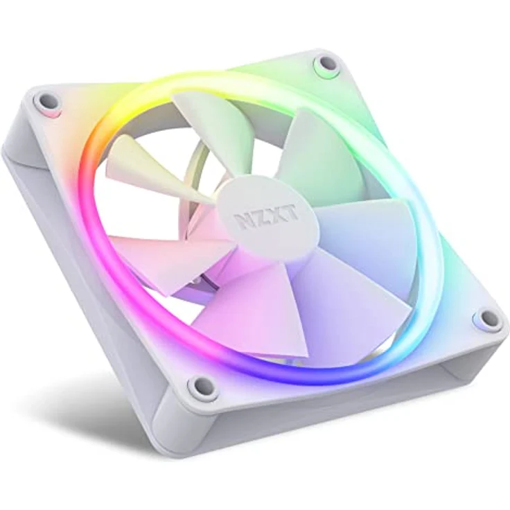 Nzxt F120 RGB Fans - RF-R12SF-W1 - Erweiterte Anpassung der RGB-Beleuchtung – Flüsterleise Kühlung – Single (RGB-Lüfter und Controller ERFORDERLICH & Nicht ENTHALTEN) -120mm-Lüfter – White – Bild 3