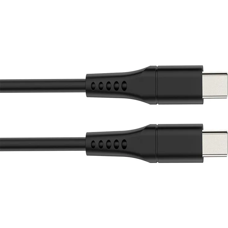 Velleman HQ-Power USB Lade- und Datenkabel, USB 2.0, USB-C zu USB-C, 480 Mbps, 60 W, schwarz, 1 m