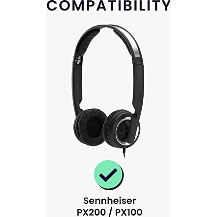 kwmobile Kopfhörer (2x Ohrpolster für Sennheiser PX200 - PX100 - Kunstleder Ersatz Ohr Polster für Overear Headphones) – Bild 3