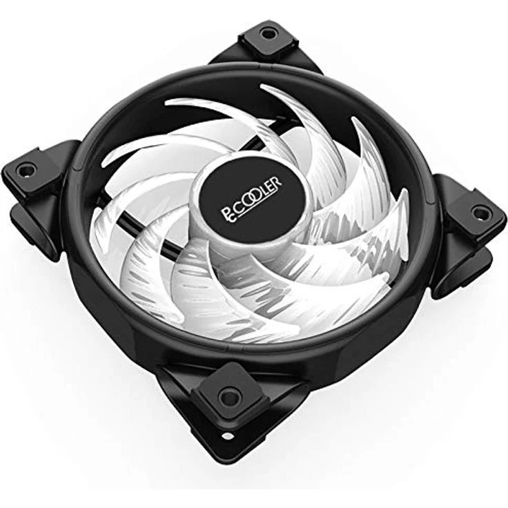 Pccooler Halo FRGB 3 in 1, 120 mm Gehäuselüfter mit adressierbaren RGB-LEDs, Schwarz, 3 Lüfter set – Bild 2