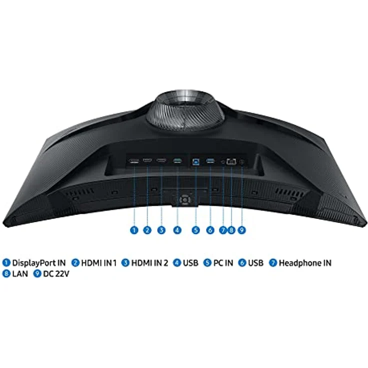 Samsung Odyssey G65B Smart Gaming Monitor S27BG650EU, 27 Zoll, VA-Panel, WQHD-Auflösung, AMD FreeSync Premium Pro, 1000R Bildschirmkrümmung, 1 ms (G/G) Reaktionszeit, Bildwiederholrate 240 Hz, Schwarz – Bild 5