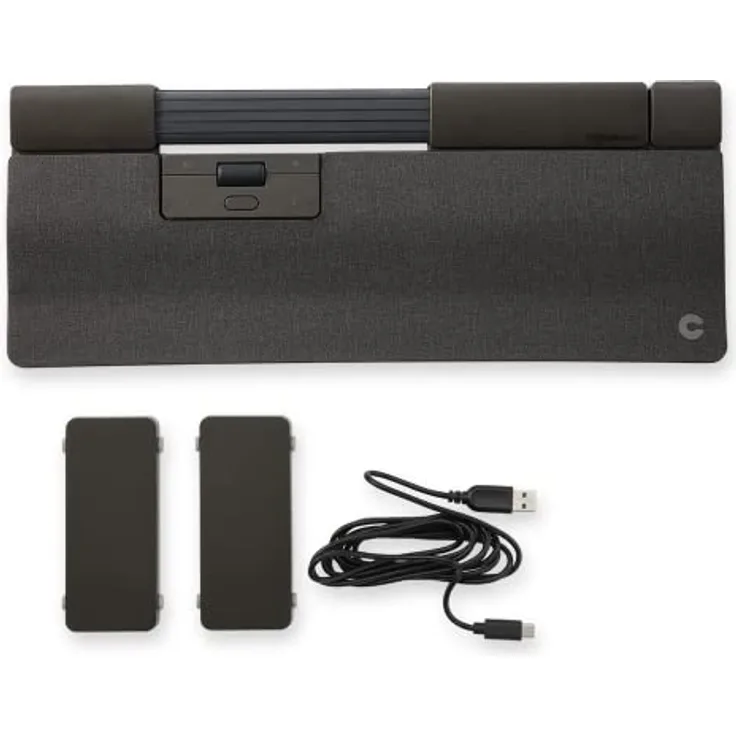 Contour SliderMouse Pro | Kabelmaus | Große Handballenauflage | Ergonomische PC Maus | Kabelgebundene Maus | Schmerzlinderung | 6 programmierbare Tasten | 2800 DPI | Für Windows & macOS | Dunkelgrau