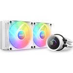 NZXT Kraken 240 RGB - RL-KR240-W1-240mm AIO CPU Wasserkühlung - 1,54" LCD Display 240x240-2x120mm RGB Core Fans - EIN Breakoutkabel zur einfachen Installation - anpassbar durch NZXT CAM - Weiß