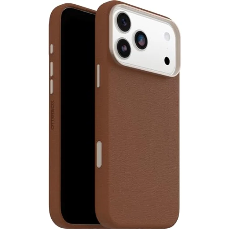 OtterBox Symmetry Series Cactus Leather MagSafe Hülle für iPhone 17 Pro Max, stoßfest, 3X Militärstandard, Braun – Bild 1