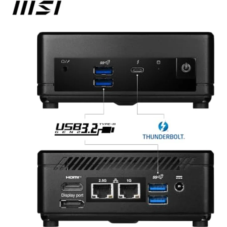 MSI Cubi 5 1MA-662AT, Mini-PC mit Intel Core i3, 8 GB RAM, 256 GB SSD, Schwarz, Windows 11 Home – Bild 6