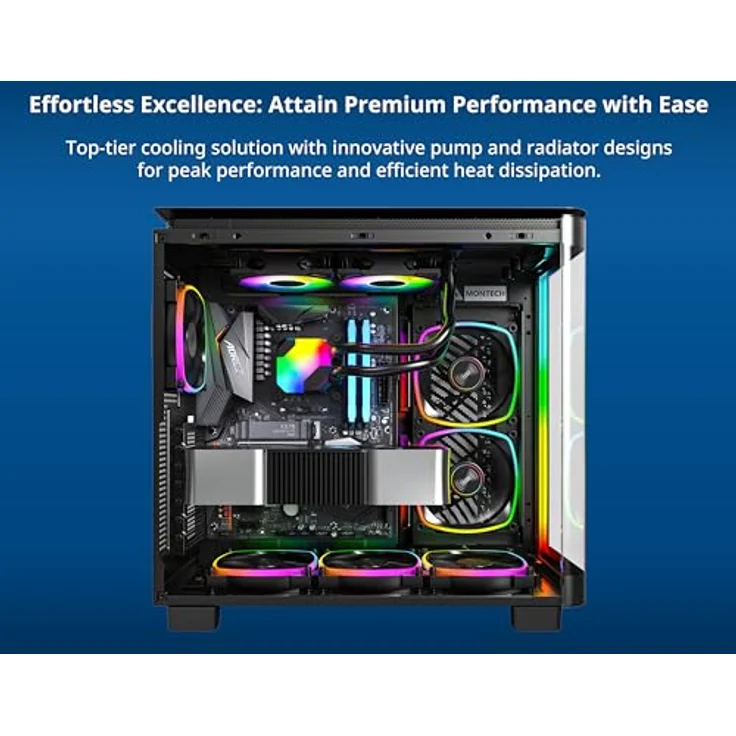 Montech Kit Watercooling AIO HyperFlow RGB - 240mm (Noir) - Montech Wasserkühlung HyperFlowARGB240BNEW – Bild 2
