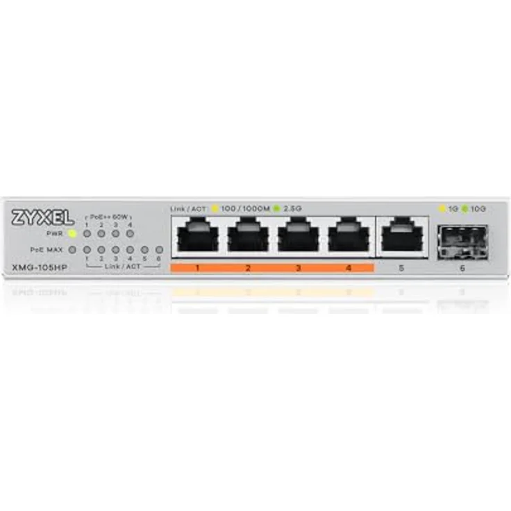 Zyxel 5-Port 2.5GbE Unmanaged PoE++ Switch with 1 Port 10G SFP+ – Bild 2