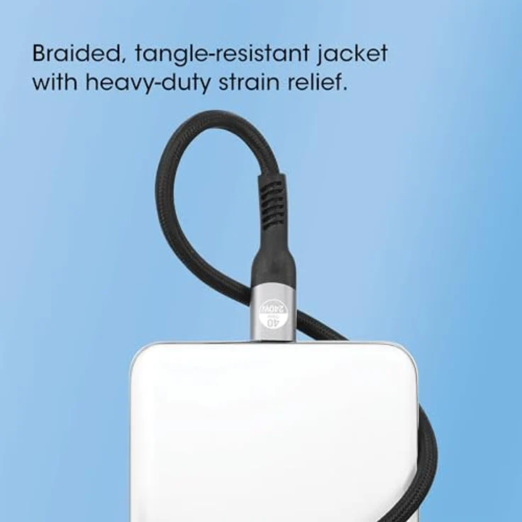 MANHATTAN USB4 USB-C Ladekabel 240W, 40Gbit/s, 8K Unterstützung, 2m, schwarz – Bild 7