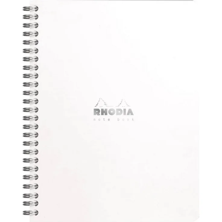 Rhodia Einsteck-Fotoalbum 5x Notebook A4+, Doppelspirale, 80 Blatt 80g, kariert Weiß, Modell 193441C