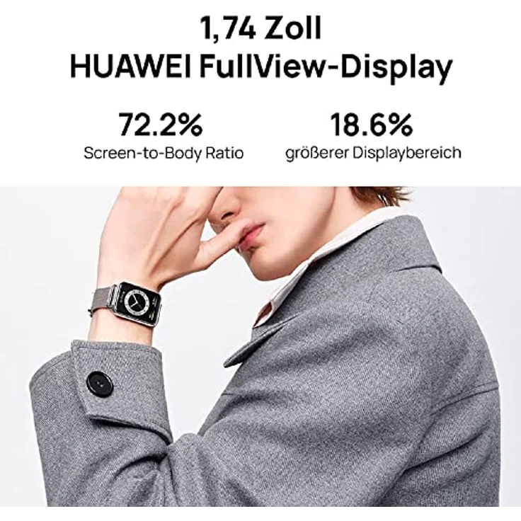 HUAWEI WATCH FIT 2 SmartWATCH, 1,74''HUAWEI FullView-Display,Bluetooth-Anrufe, Gesundheitsmanagement,Lange Akkulaufzeit,Animierte Quick-Workouts, SpO2-Erfassung,Deutsche Version,Black – Bild 3