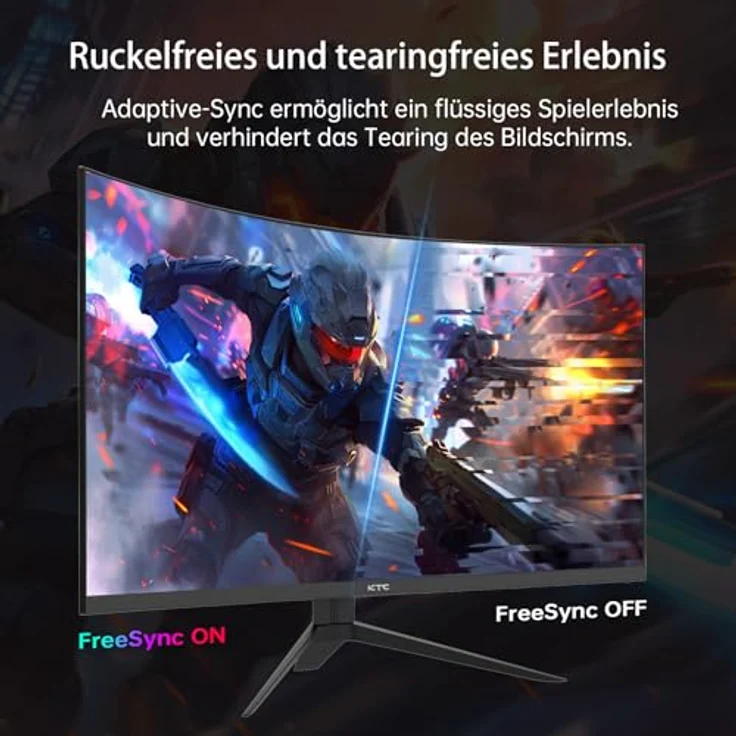 KTC H32S17F, 32 Zoll FHD Curved Gaming Monitor, 240Hz, 1ms, Freesync & G-Sync, 1500R, 125% sRGB, Blaulicht Reduktion, VESA, DP1.4/HDMI 2.0, USB2.0 – Bild 3