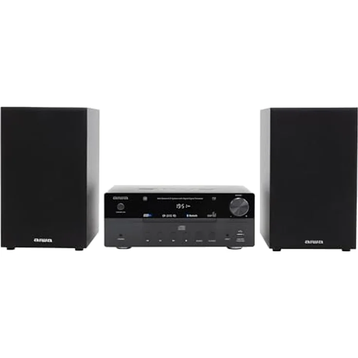 AIWA MSBTU-550 Mini Stereo-HiFi-System, 50 W RMS, Bluetooth 5.0, CD/MP3, USB, FM-PLL-Radio, Schwarz – Bild 1