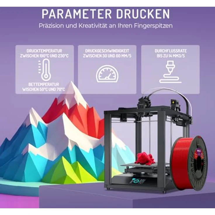 WINKLE PLA HD Filament 1.75mm Kanariengelb, 1kg Spule, biologisch abbaubares 3D-Drucker Filament, präzise Maßgenauigkeit +/- 0.05mm, kompatibel mit FDM Druckern – Bild 4